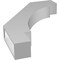 Ekena Millwork 3 1/2-in. W x 20-in. D x 28-in. H Merced Architectural Grade PVC Knee Brace BRCP035X20X28MRC - alternate 5